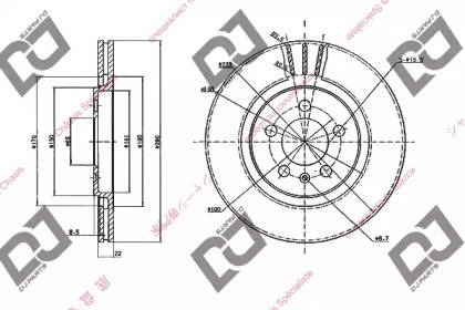 Тормозной диск DJ PARTS BD1812